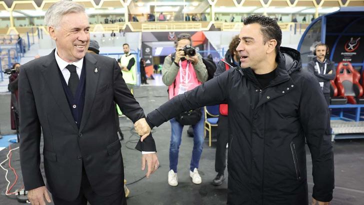 Carlo Ancelotti and Xavi